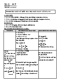 Giáo án Số học Lớp 6 - Tuần 31 - Tiết 97: Tìm