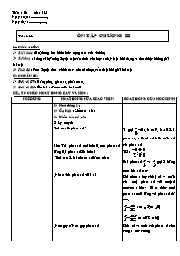 Giáo án Số học Lớp 6 - Tuần 33 - Tiết 105: Ôn