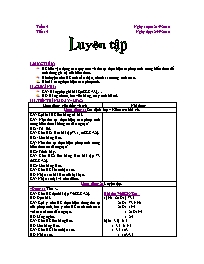 Giáo án Số học Lớp 6 - Tuần 5: Luyện tập - Năm học 2010-2011 (bản 2 cột)