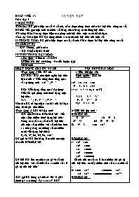 Giáo án Số học Lớp 6 - Tuần 5 - Tiết 13: Luyện tập (Bản 2 cột)