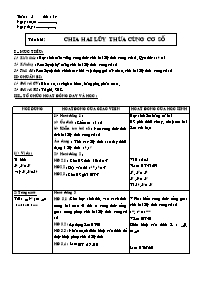 Giáo án Số học Lớp 6 - Tuần 5 - Tiết 14: Chia