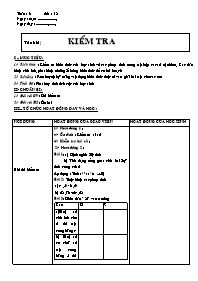 Giáo án Số học Lớp 6 - Tuần 6 - Tiết 18: Kiểm