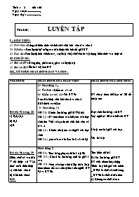 Giáo án Số học Lớp 6 - Tuần 8 - Tiết 22: Luyệ