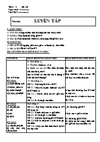 Giáo án Số học Lớp 6 - Tuần 8 - Tiết 24: Luyệ