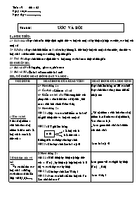 Giáo án Số học Lớp 6 - Tuần 9 - Tiết 25: Ước 