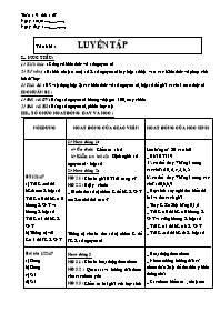 Giáo án Số học Lớp 6 - Tuần 9 - Tiết 27: Luyệ