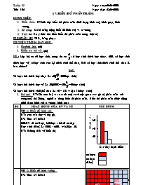 Giáo án Số học Lớp - Tiết 102, Bài 7: Biểu đồ phần trăm - Năm học 2007-2008