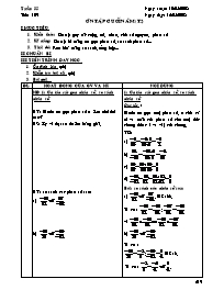 Giáo án Số học Lớp - Tiết 109: Ôn tập cuối năm (tiết 2) - Năm học 2007-2008 - Phạm Nhận Nam