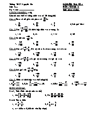 Giáo án Số học Lớp - Tiết 93: Kiểm tra 1 tiết (số 4) - Năm học 2007-2008 - Trường THCS Nguyễn Du