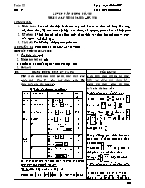 Giáo án Số học Lớp - Tiết 99: Luyện tập trên máy tính Casio fx220 - Năm học 2007-2008