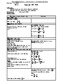 Giáo án Toán học Lớp 6 - Tuần 25 - Năm học 2008-2009 - Nguyễn Tiến Đồng Giáo án Toán học Lớp 6 - Tuần 25 - Năm học 2008-2009 - Nguyễn Tiến Đồng