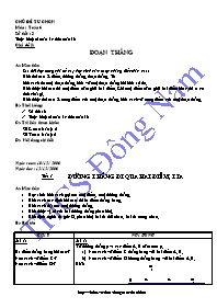Giáo án tự chọn môn Hình học Lớp 6 - Chủ đề 3