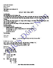 Giáo án tự chọn môn Số học Lớp 6 - Chủ đề 2: