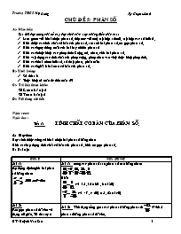 Giáo án tự chọn môn Số học Lớp 6 - Chủ đề 5: