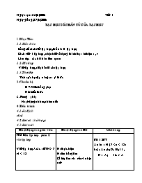 Giáo án tự chọn môn Số học Lớp 6 - Tiết 1 đến