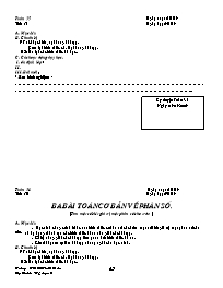Giáo án tự chọn môn Số học Lớp 6 - Tuần 35 đến 36 - Năm học 2008-2009 - Trường THCS Thái Hòa