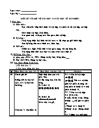 Giáo án tự chọn môn Toán học Lớp 6 (bản 4 cột