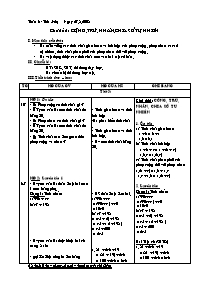 Giáo án tự chọn môn Toán học Lớp 6 - Chủ đề 2