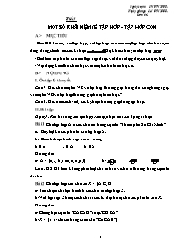 Giáo án tự chọn môn Toán học Lớp 6 - Năm học 2008-2009