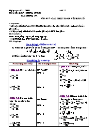 Giáo án tự chọn môn Toán học Lớp 6 - Tiết 22 - Chủ đề 7: Các phép toán về phân số - Năm học 2008-2009