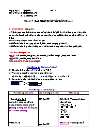 Giáo án tự chọn môn Toán học Lớp 6 - Tiết 22+