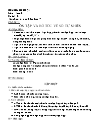 Giáo án tự chọn môn Toán Lớp 6 - Chủ đề: Ôn t