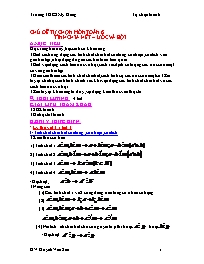 Giáo án tự chọn môn Toán Lớp 6 - Chủ đề: Tính