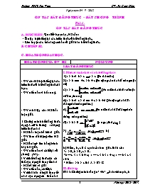 Giáo án tự chọn môn Toán Lớp 6 - Năm học 2012