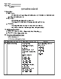 Giáo án tự chọn môn Toán Lớp 6 - Tuần 24: Quy