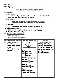 Giáo án tự chọn môn Toán Lớp 6 - Tuần 25: Tia