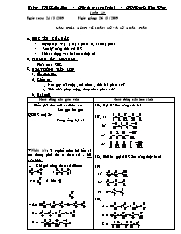 Giáo án tự chọn môn Toán Lớp 6 - Tuần 29 đến 