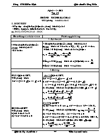 Giáo án tự chọn môn Toán Lớp 9 - Năm học 2011