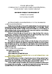 Tài liệu bồi dưỡng cán bộ quản lí và giáo viên biên soạn về kiểm tra xây dựng thư viện câu hỏi và bài tập - Môn Công nghệ cấp Trung học cơ sở Tài liệu bồi dưỡng cán bộ quản lí và giáo viên biên soạn về kiểm tra xây dựng thư viện câu hỏi và bài tập - Môn Công nghệ cấp Trung học cơ sở