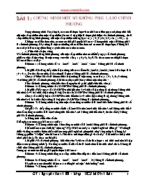 Tài liệu các Chuyên đề về mon Số học - Nguyễn