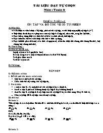Tài liệu dạy tự chọn môn Toán học Lớp 6