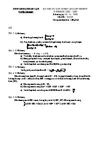 Tổng hộ một số đề thi vào Lớp 10 THPT môn Toá