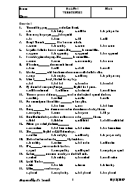 Tổng hợp bài kiểm tra trắc nghiệm môn Tiếng A