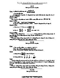 Tuyển chọn đề thi học sinh giỏi môn Toán - Lớp 6 - Nguyễn Thanh Vinh Tuyển chọn đề thi học sinh giỏi môn Toán - Lớp 6 - Nguyễn Thanh Vinh