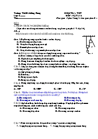 2 Đề kiểm tra Vật lí 6 - Trường THCS Lê Hồng