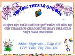 Bài giảng Ngữ văn 6 - Tiết 52: Số từ và lượng