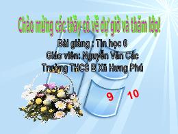 Bài giảng Tin học 6 - Tiết 52, Bài 18: Trình