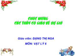 Bài giảng Vật lí 6 - Bài 13: Máy cơ đơn giản