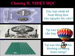 Bài giảng Vật lí 6 - Chương II: Nhiệt học - B