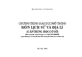 Chương trình Giáo dục phổ thông môn Lịch sử v