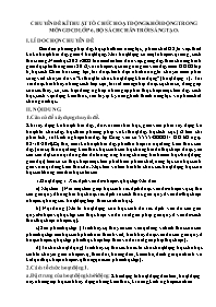 Chuyên đề Kỹ thuật tổ chức hoạt động khởi độn