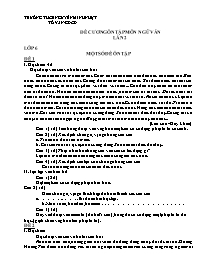 Đề cương ôn tập Covid 19 Ngữ văn 6 - Lần 2 - 