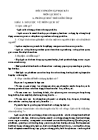 Đề cương ôn tập học kì I Lịch sử 6 - Nguyễn M