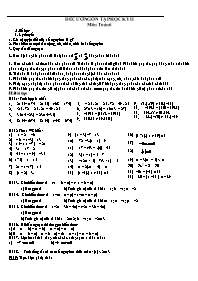 Đề cương ôn tập học kì II Toán Lớp 6