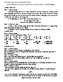 Đề kiểm tra Covid 19 các môn Khối 6 - Lần 2 -