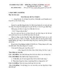 Đề kiểm tra cuối học kì I Ngữ văn Lớp 6 - Năm